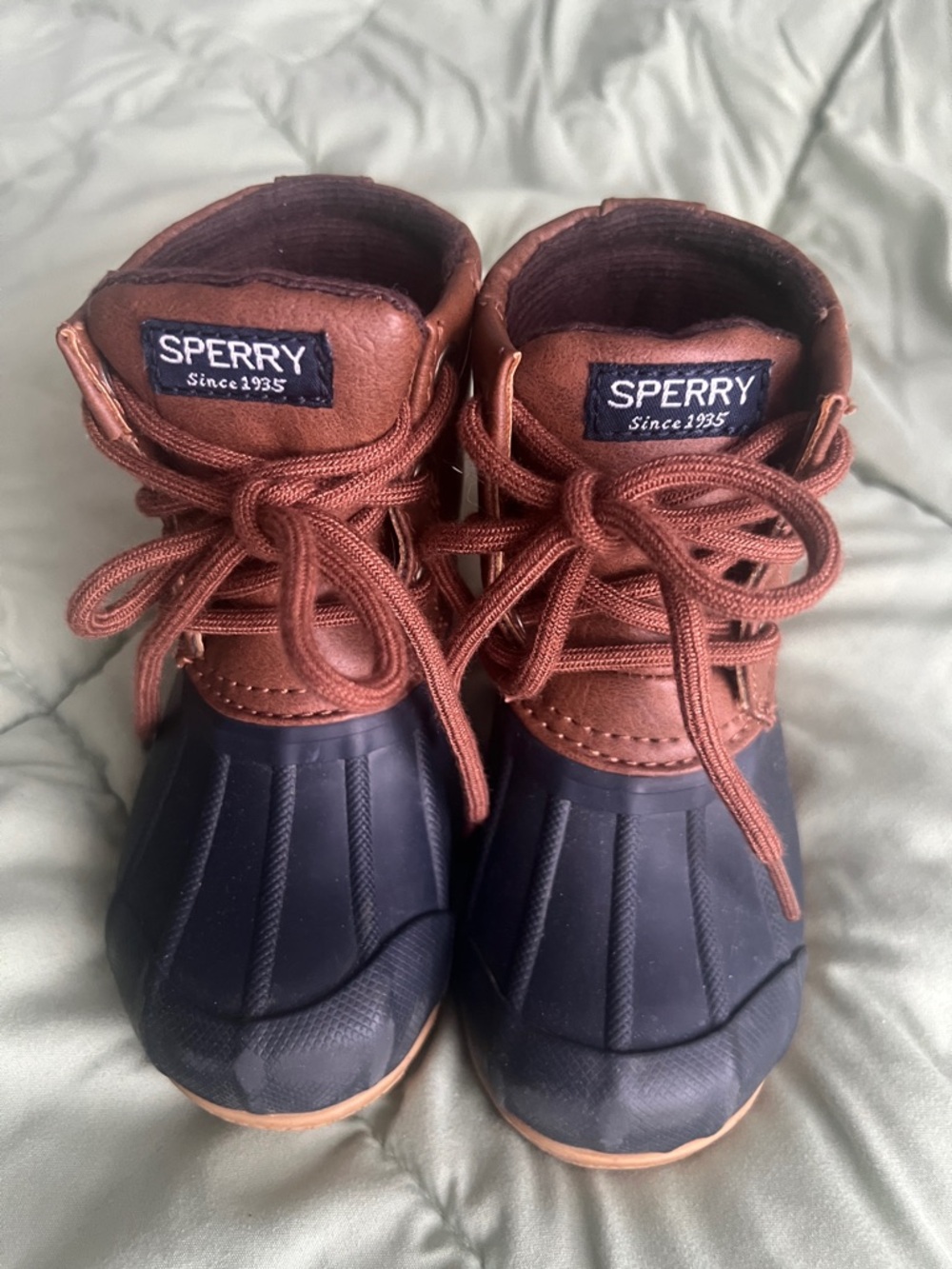 Sperry Kids Navy & Brown Waterproof Duck Boots
